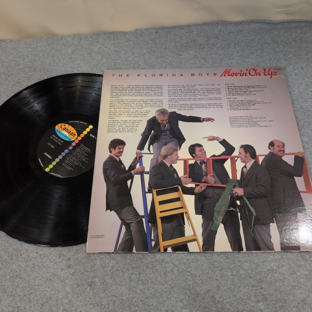The Florida Boys Movin On Up Vinyl LP Canaan Records CAS-9863 Gospel Music - Picture 2 of 2
